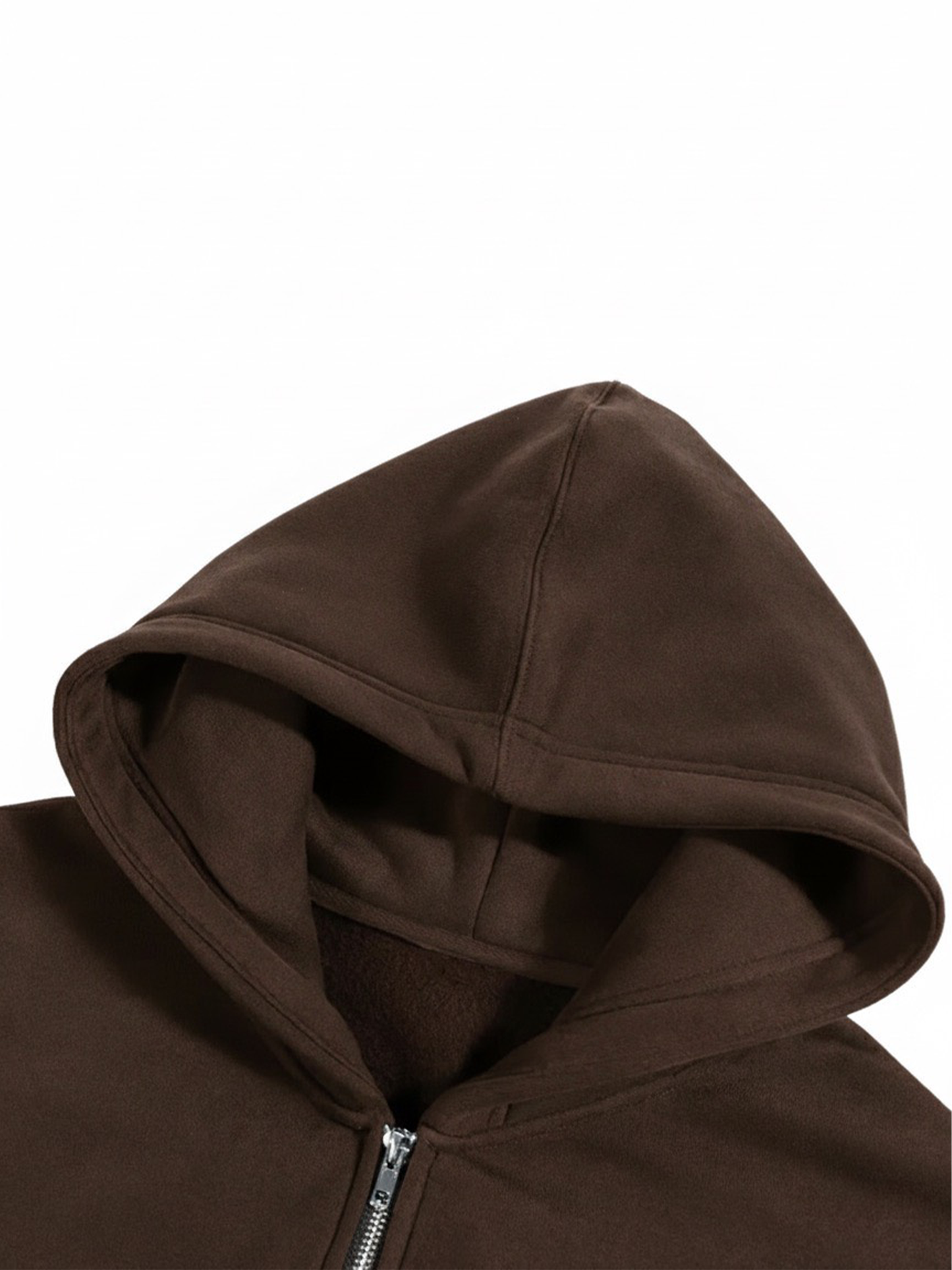 Cropped Zip Hoodie | 短丈 ジップ フーディ - BROWN