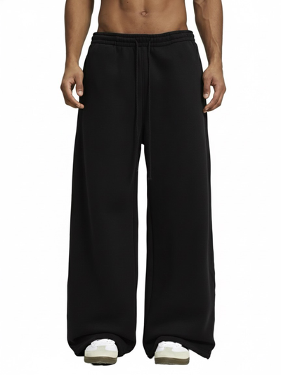 Wide Straight Sweatpants | ワイドストレート スウェット - BLACK