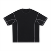 Streetwear Contrast-Stitched Cotton T-Shirt | ストリート 配色ステッチTシャツ
