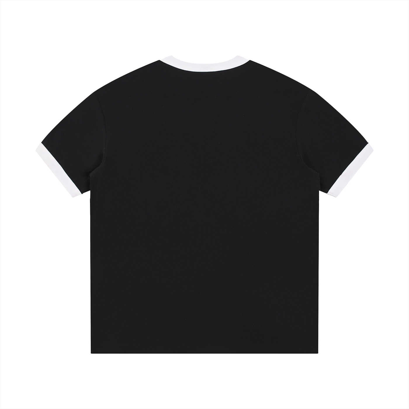 Contrast Rib Crewneck T-Shirt | 配色リブ切替クルーネック短丈Tシャツ