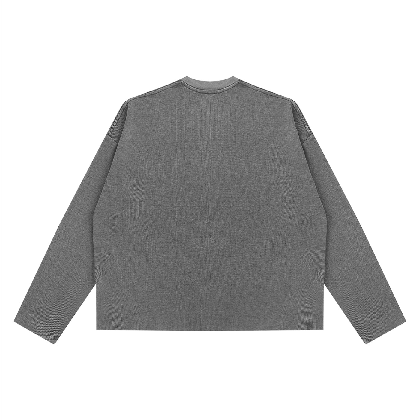 Vintage Wash Boxy Waffle Raw Edge T-Shirt | ヴィンテージウォッシュ ワッフル L/S Tシャツ