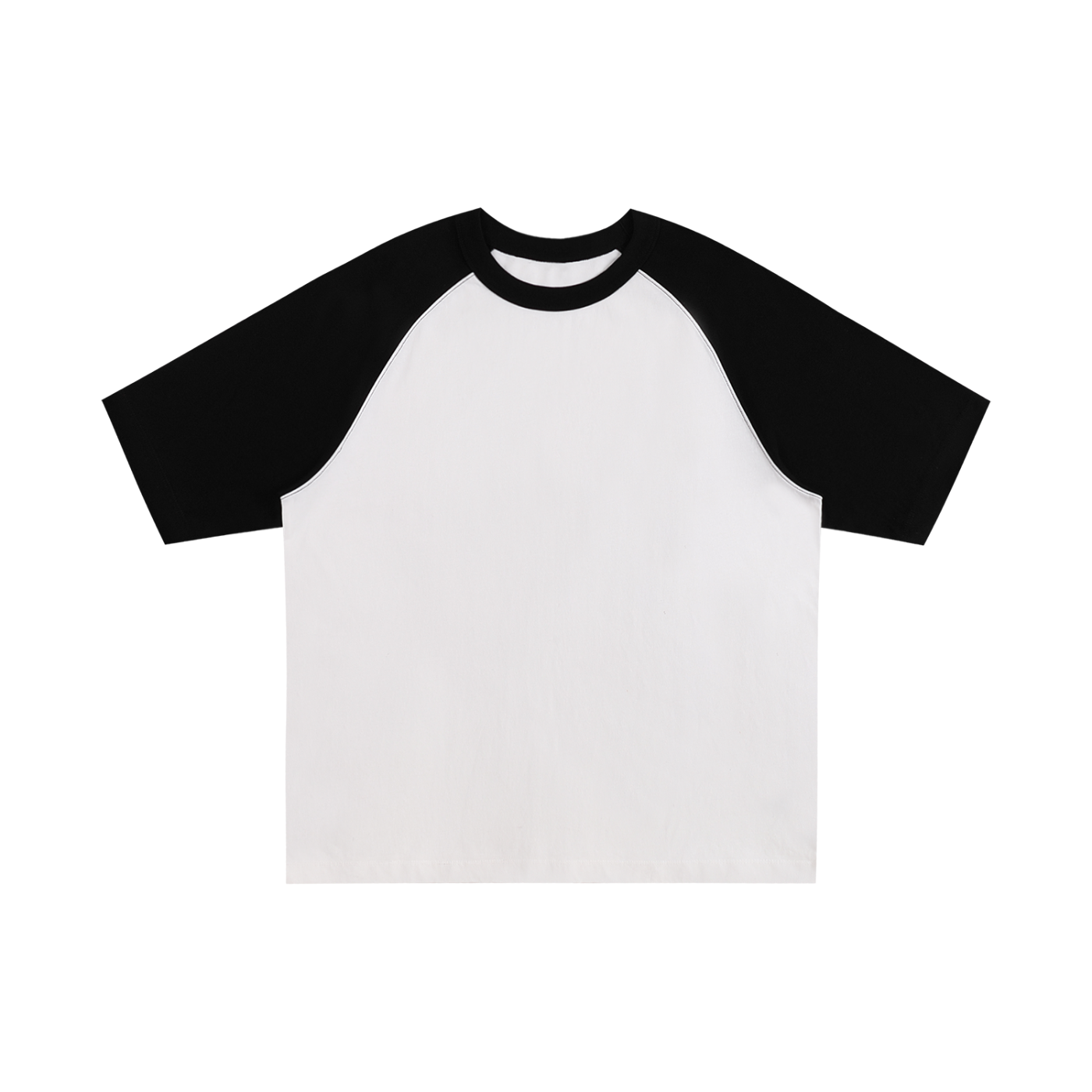 Contrast Edge Ribbed Crewneck Raglan T-Shirt | 配色リブ ラグランTシャツ