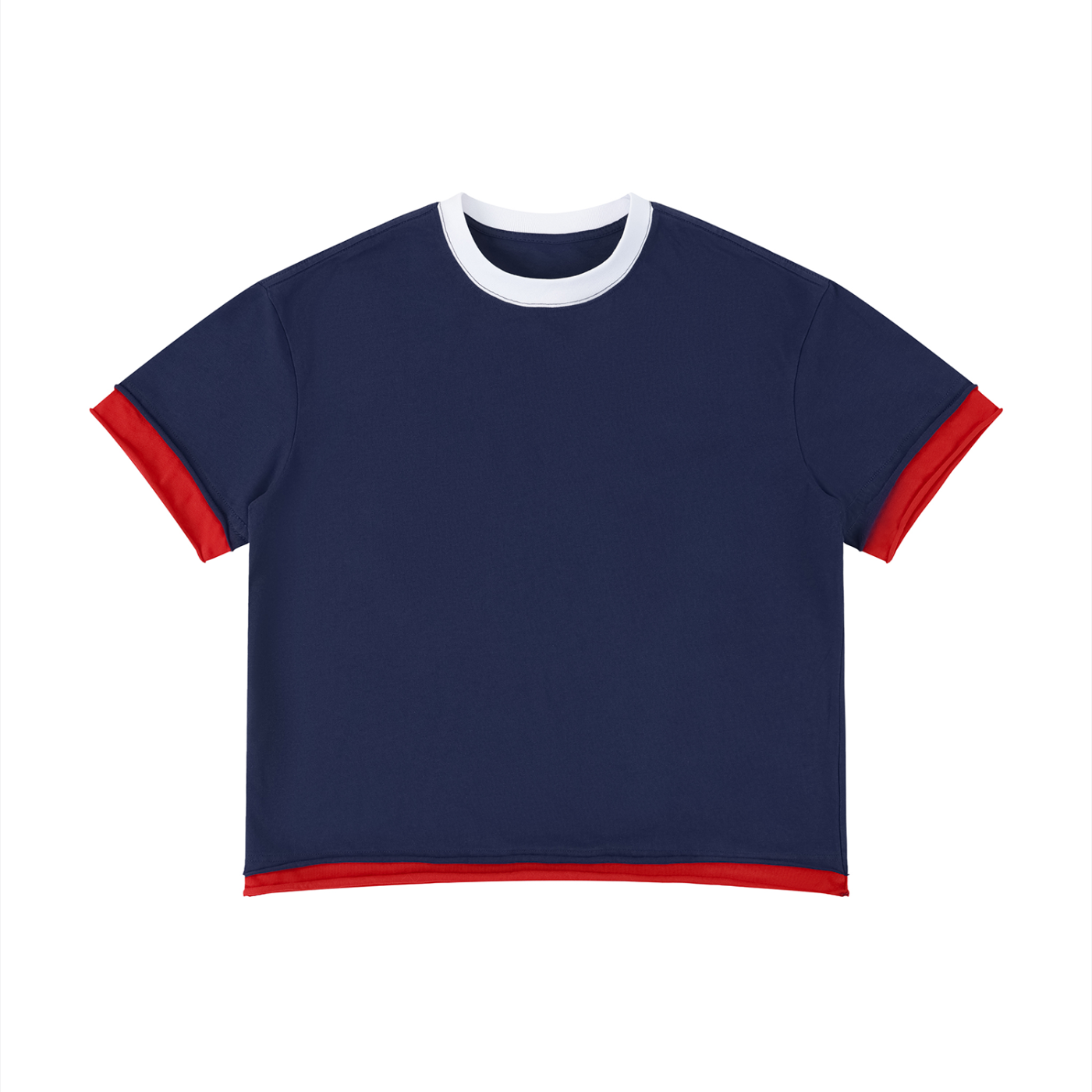Boxy Color Block T-Shirt | カラーブロック 短丈Tシャツ