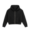 Cropped Zip Hoodie | 短丈 ジップ フーディ - BLACK