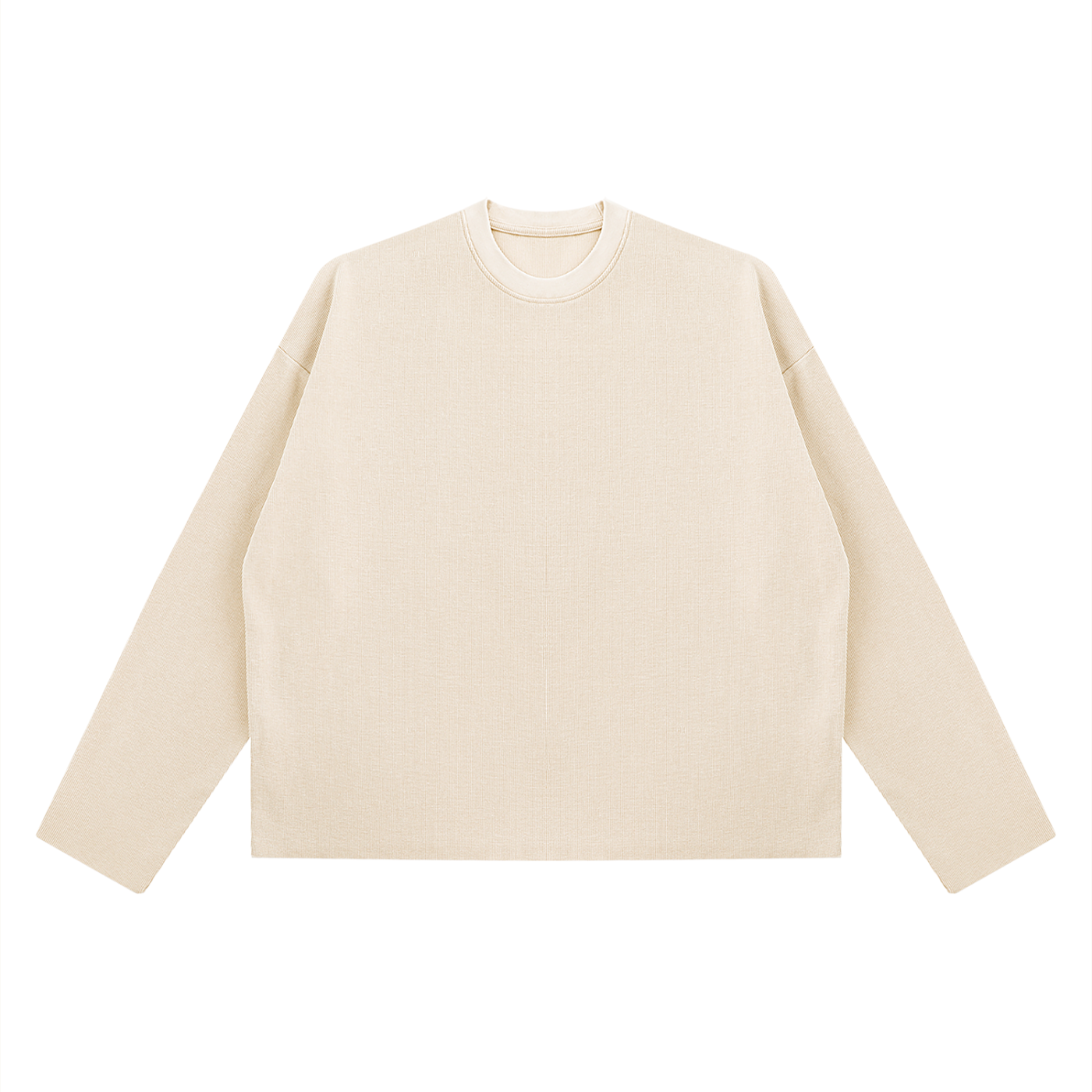Vintage Wash Boxy Waffle Raw Edge T-Shirt | ヴィンテージウォッシュ ワッフル L/S Tシャツ