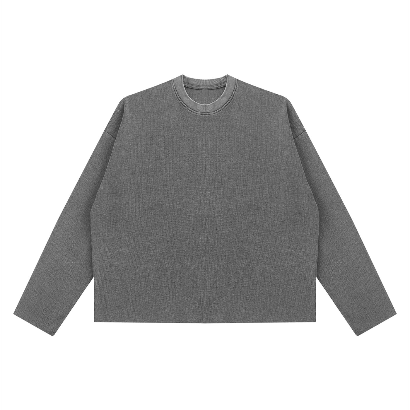 Vintage Wash Boxy Waffle Raw Edge T-Shirt | ヴィンテージウォッシュ ワッフル L/S Tシャツ