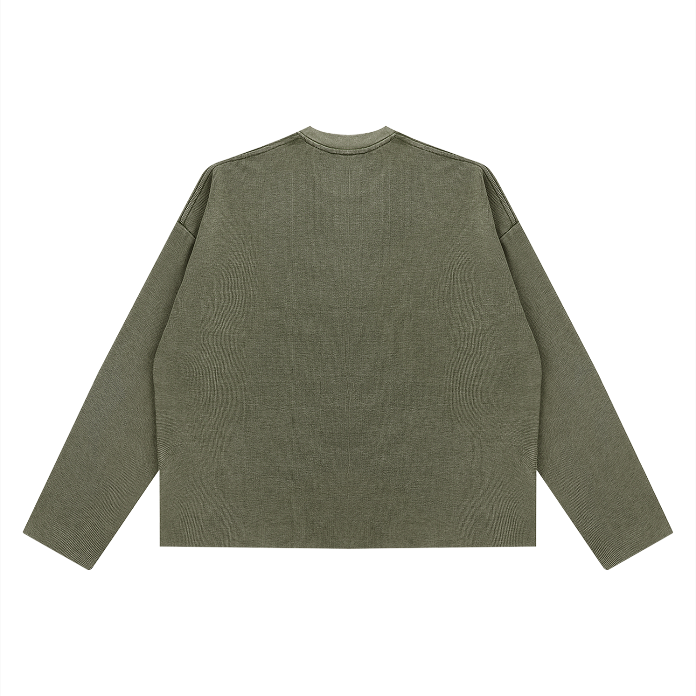 Vintage Wash Boxy Waffle Raw Edge T-Shirt | ヴィンテージウォッシュ ワッフル L/S Tシャツ