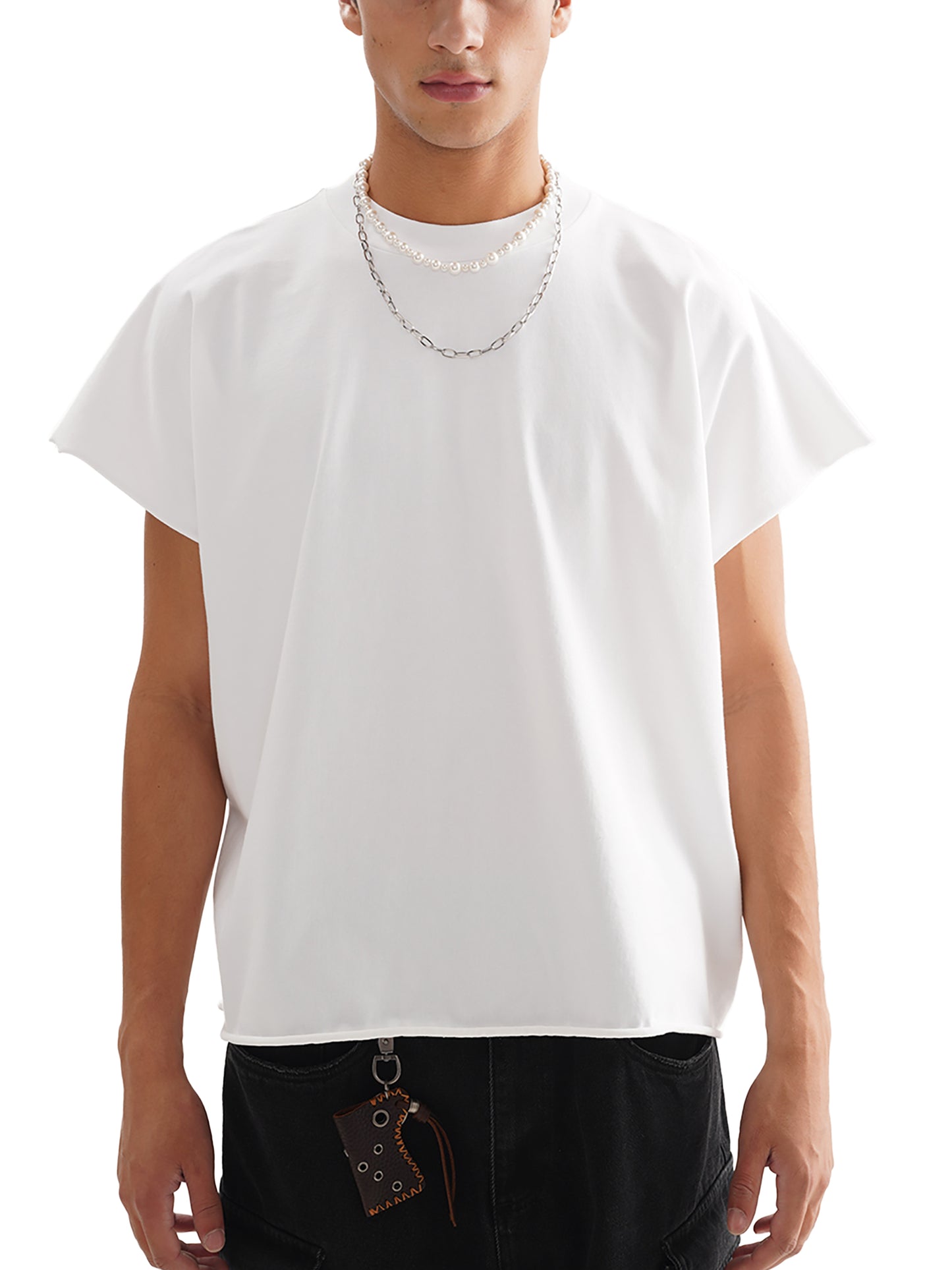 Raw Edge Boxy Non-Shrink T-Shirt | カットオフ 短丈Tシャツ