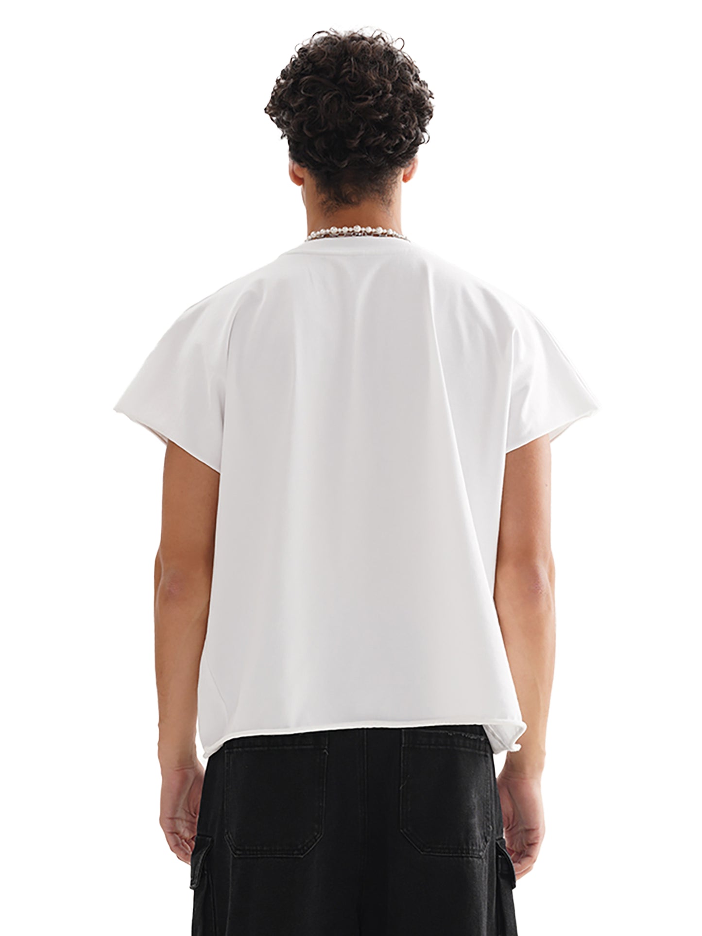 Raw Edge Boxy Non-Shrink T-Shirt | カットオフ 短丈Tシャツ
