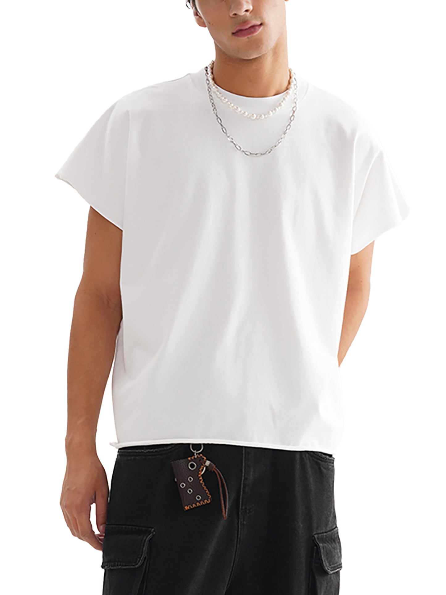 Raw Edge Boxy Non-Shrink T-Shirt | カットオフ 短丈Tシャツ