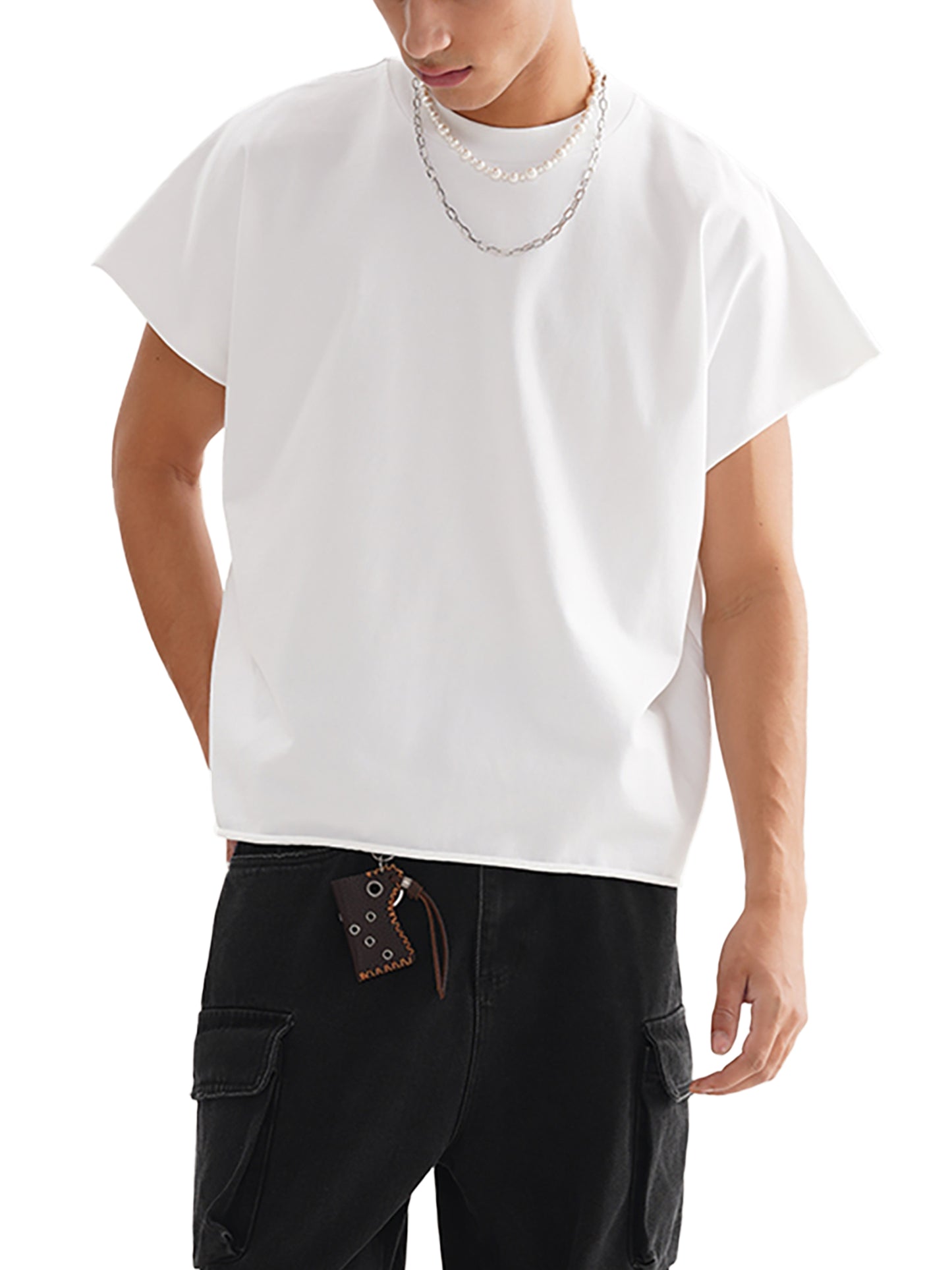 Raw Edge Boxy Non-Shrink T-Shirt | カットオフ 短丈Tシャツ