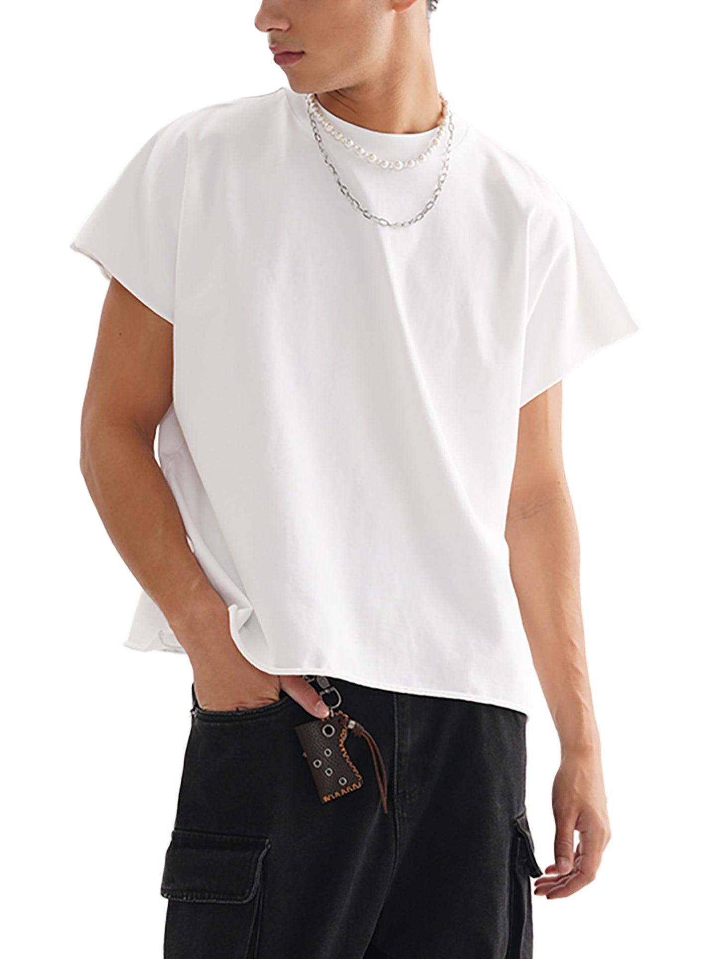 Raw Edge Boxy Non-Shrink T-Shirt | カットオフ 短丈Tシャツ