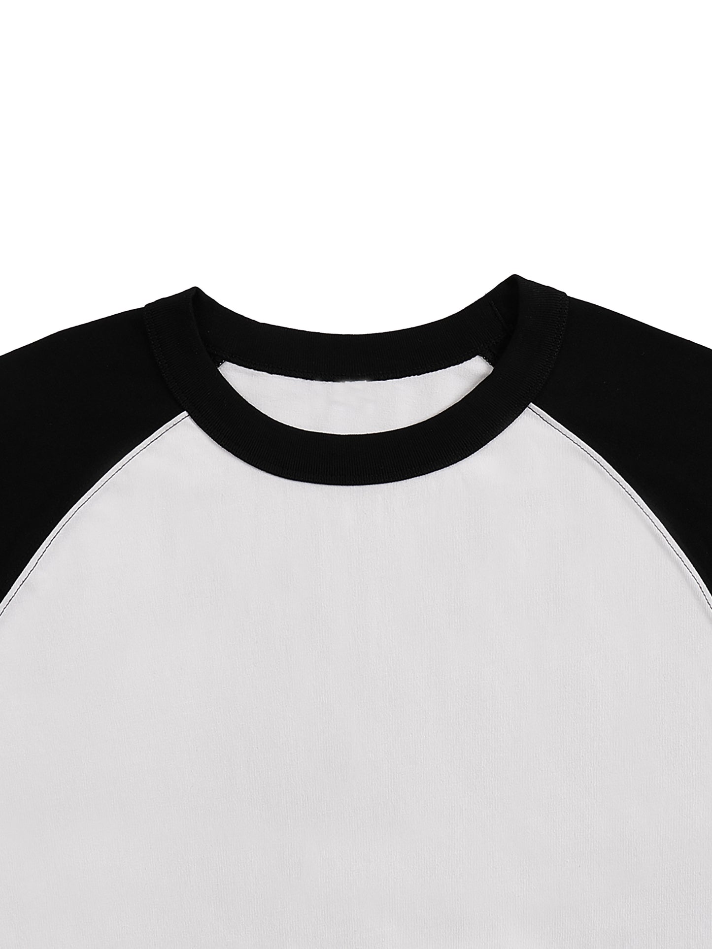 Contrast Edge Ribbed Crewneck Raglan T-Shirt | 配色リブ ラグランTシャツ