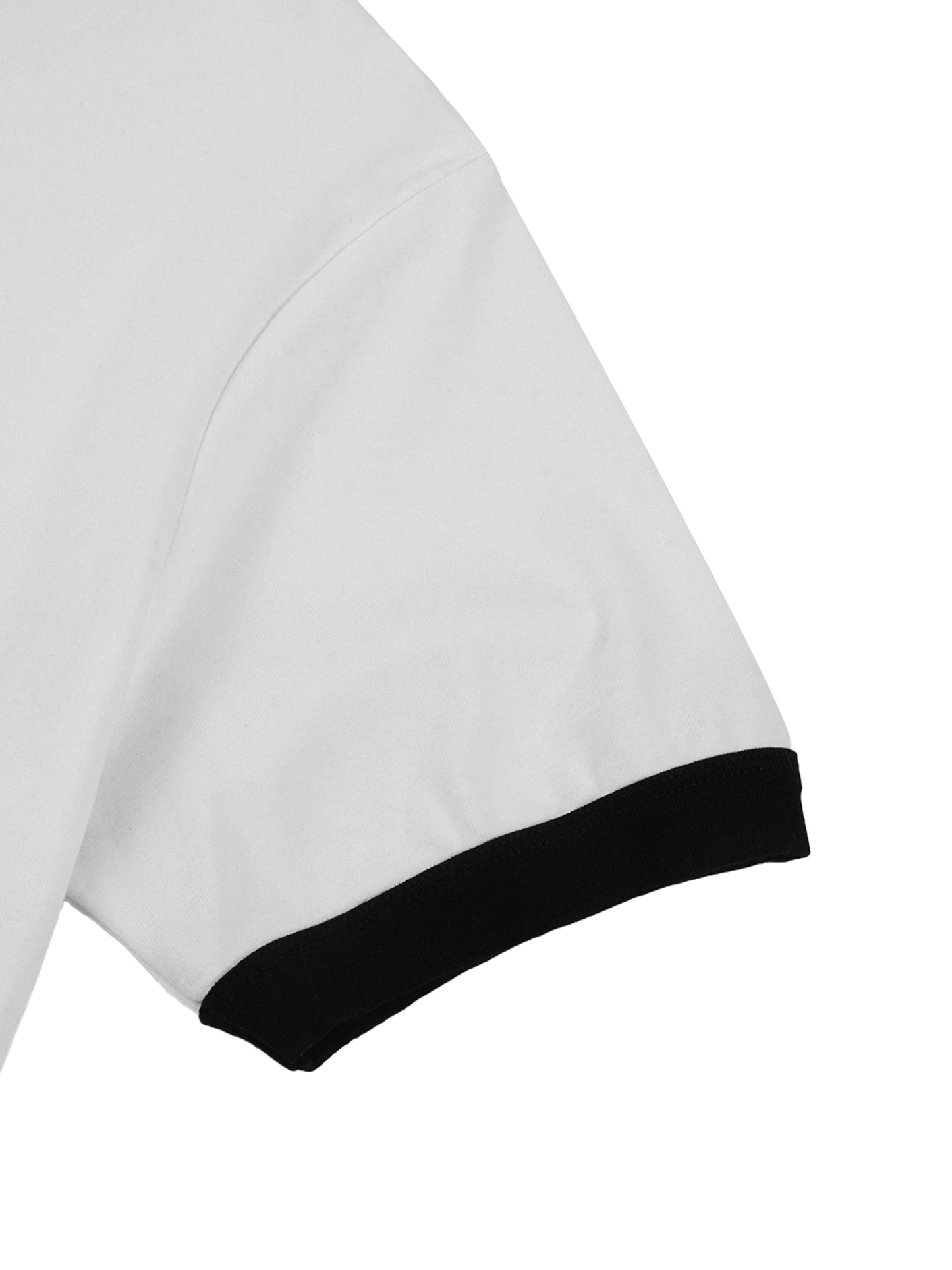 Contrast Rib Crewneck T-Shirt | 配色リブ切替クルーネック短丈Tシャツ