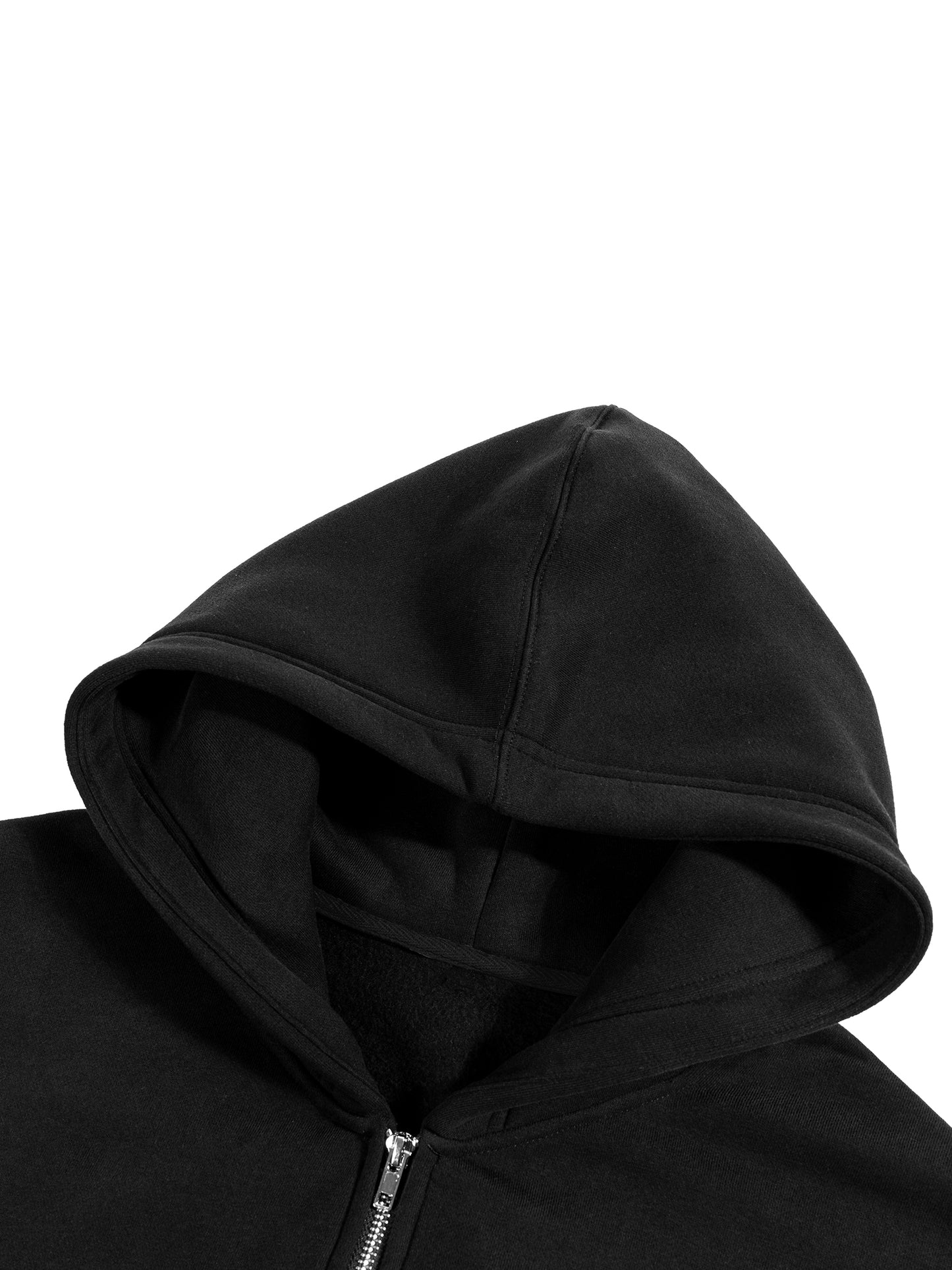 Cropped Zip Hoodie | 短丈 ジップ フーディ - BLACK