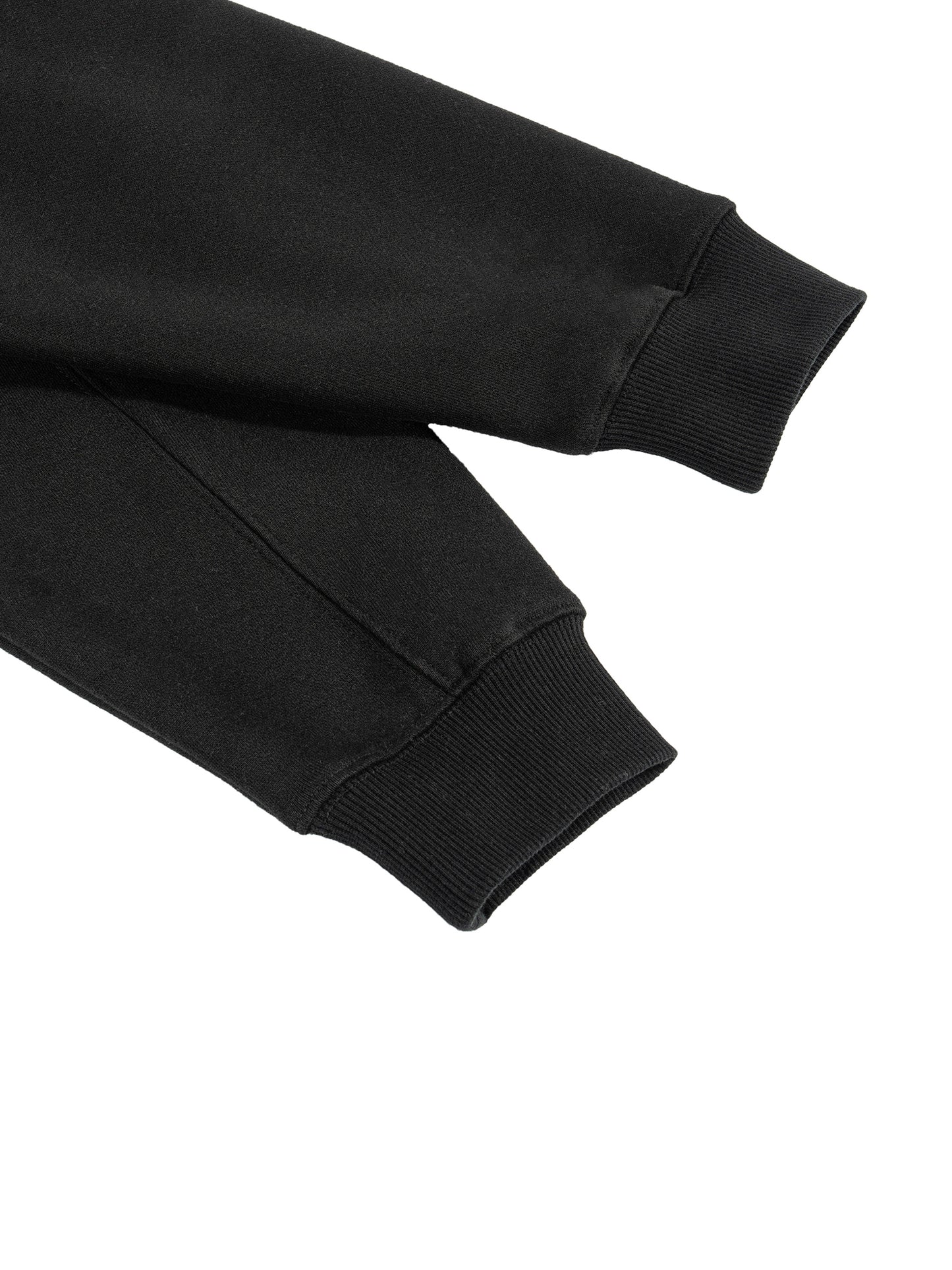 Cropped Zip Hoodie | 短丈 ジップ フーディ - BLACK