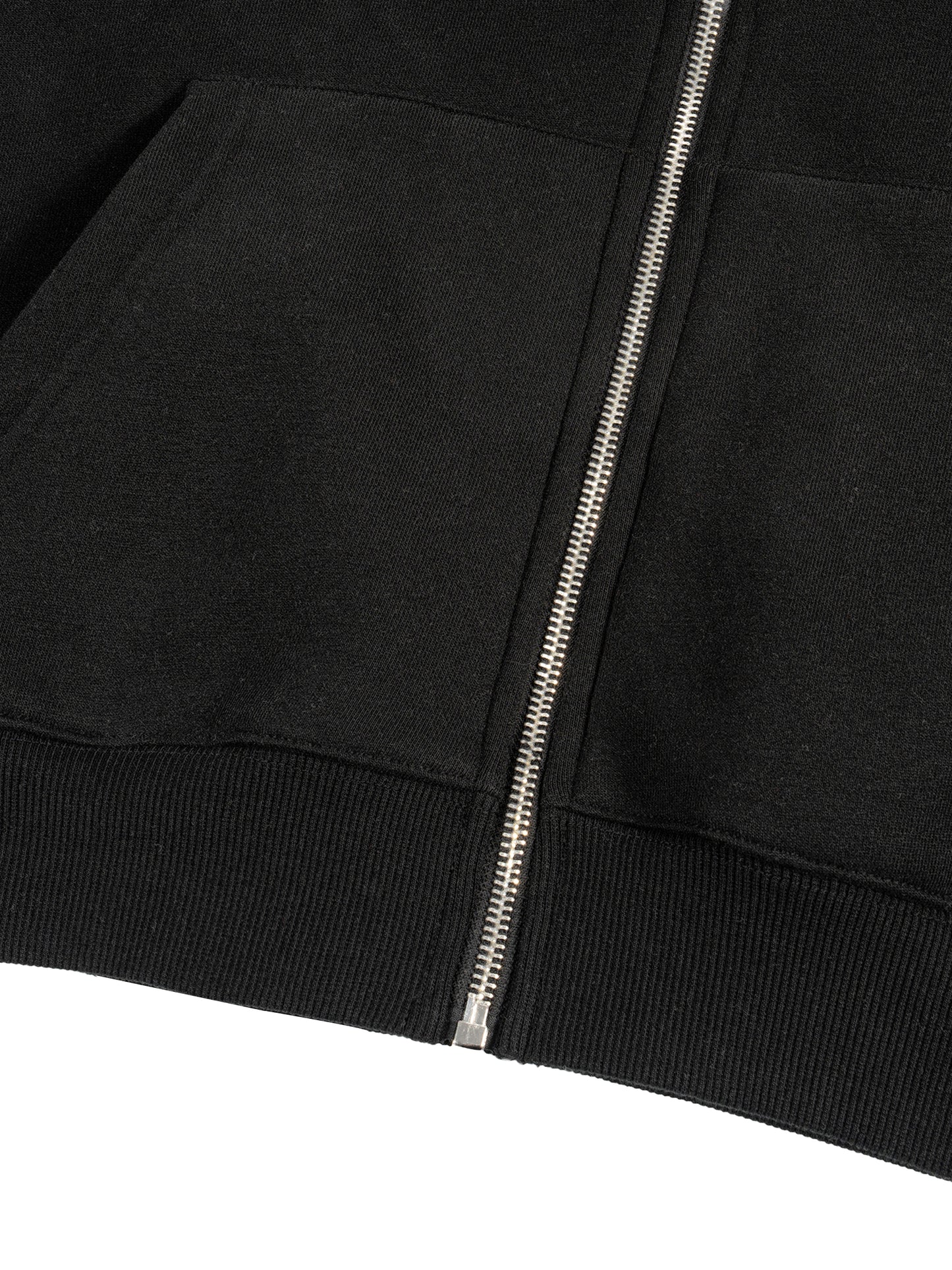 Cropped Zip Hoodie | 短丈 ジップ フーディ - BLACK