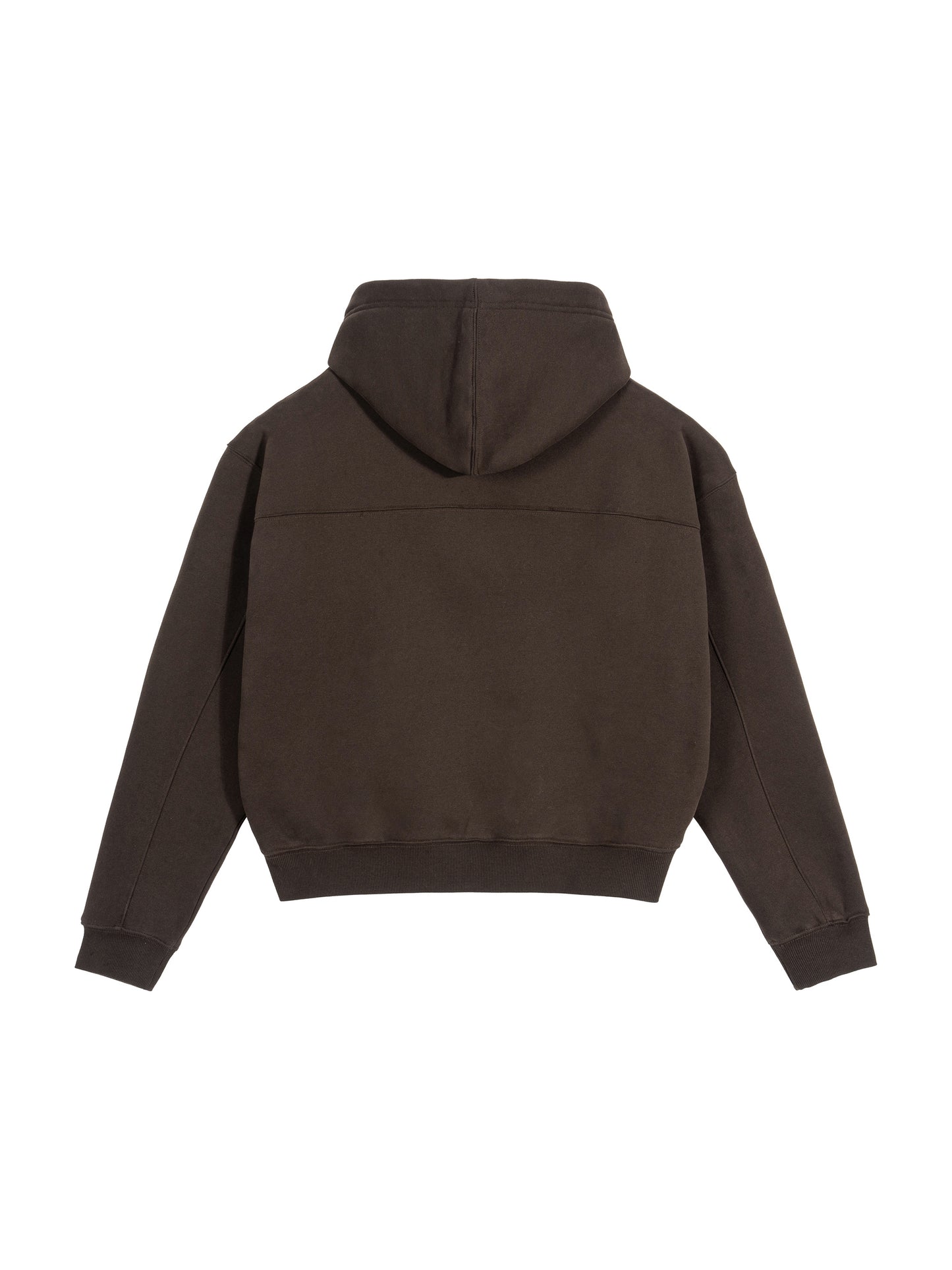 Cropped Zip Hoodie | 短丈 ジップ フーディ - BROWN