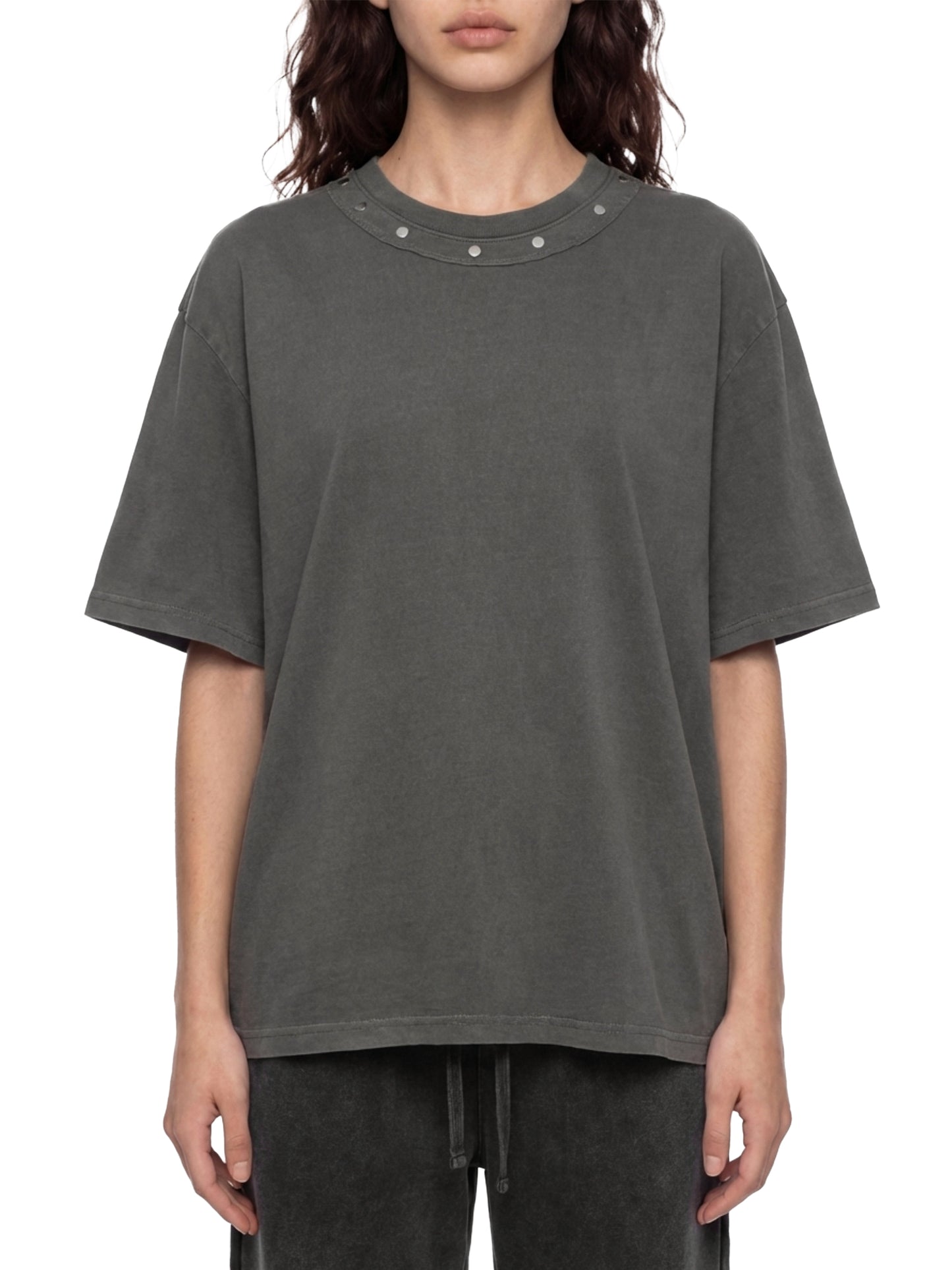 Washed Boxy Studded T-Shirt | ウォッシュド スタッズTシャツ