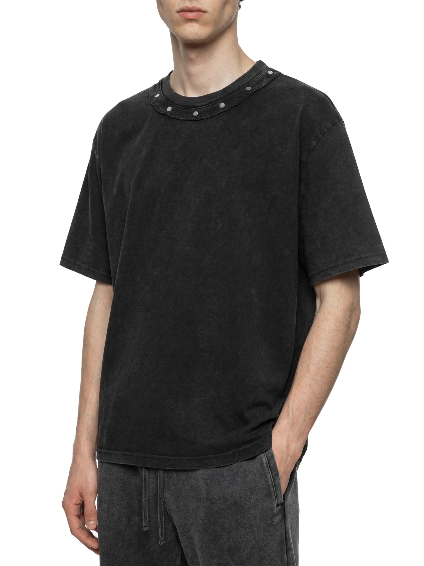 Washed Boxy Studded T-Shirt | ウォッシュド スタッズTシャツ
