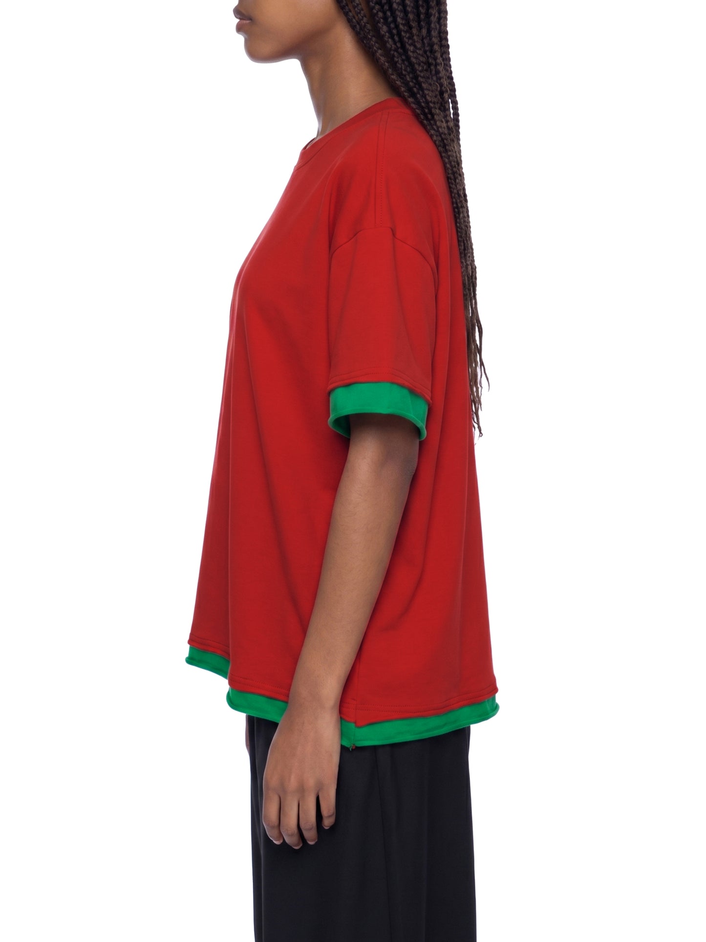 Boxy Color Block T-Shirt | カラーブロック 短丈Tシャツ