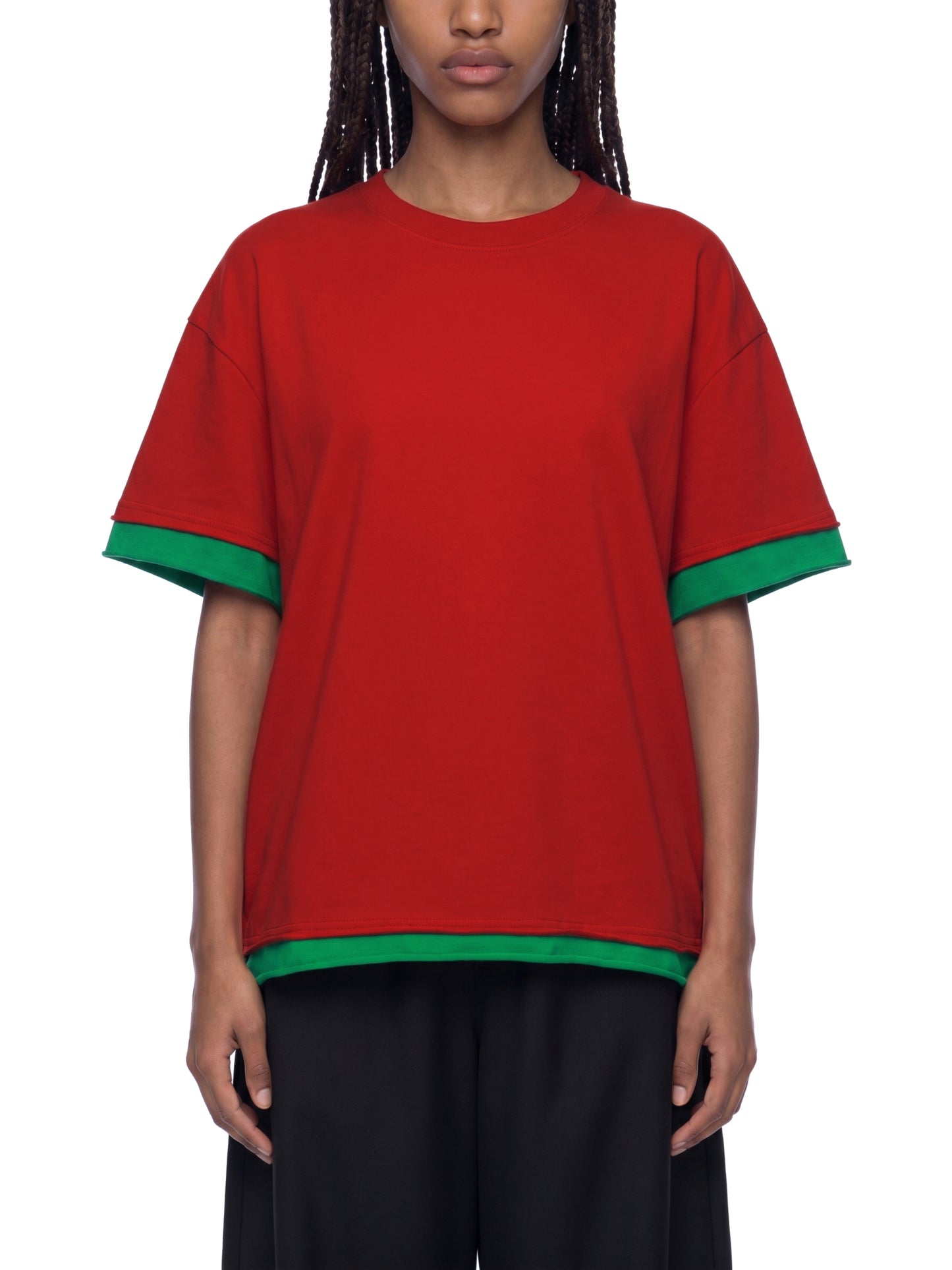 Boxy Color Block T-Shirt | カラーブロック 短丈Tシャツ