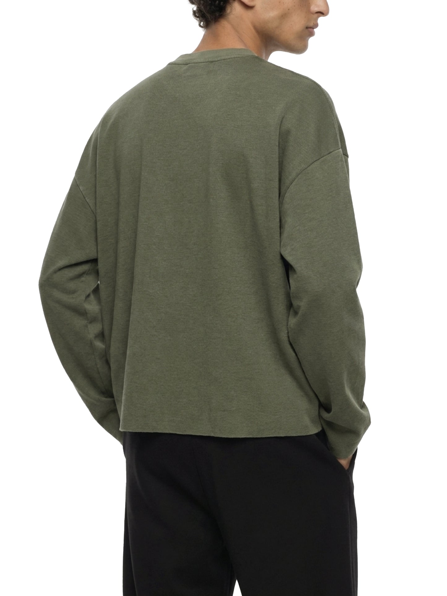 Vintage Wash Boxy Waffle Raw Edge T-Shirt | ヴィンテージウォッシュ ワッフル L/S Tシャツ