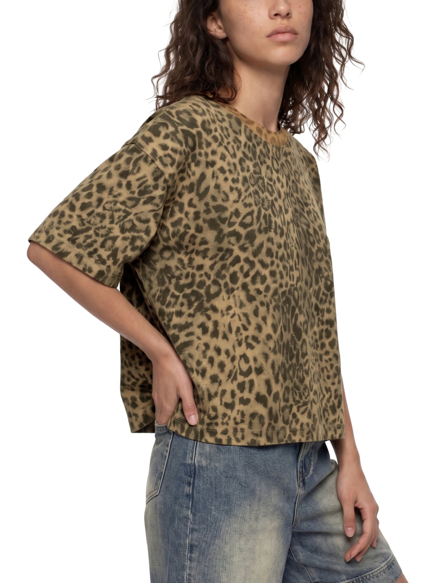 Leopard Print Boxy T-Shirt TYPE2 | レオパード 短丈Tシャツ TYPE2